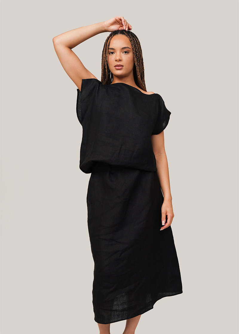 【BASERANGE】MAX DRESS 25SS Black Baserange: Black Max Maxi Dress | SSENSE