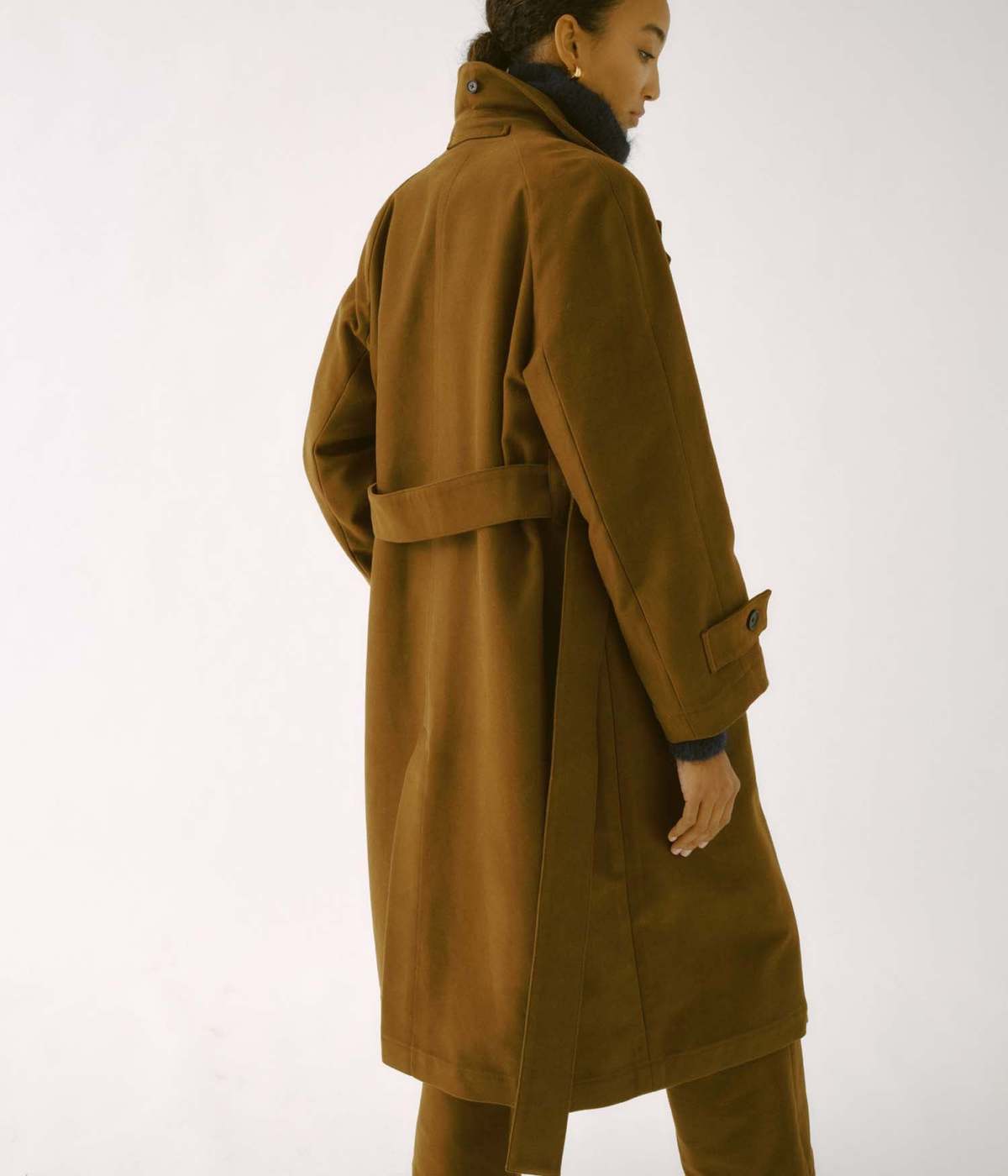 ★OLIVE DES OLIVE ★BELTED HALF BALMACAN  DOWN COAT Delilah Belted Trench - Olive | Fashion Nova