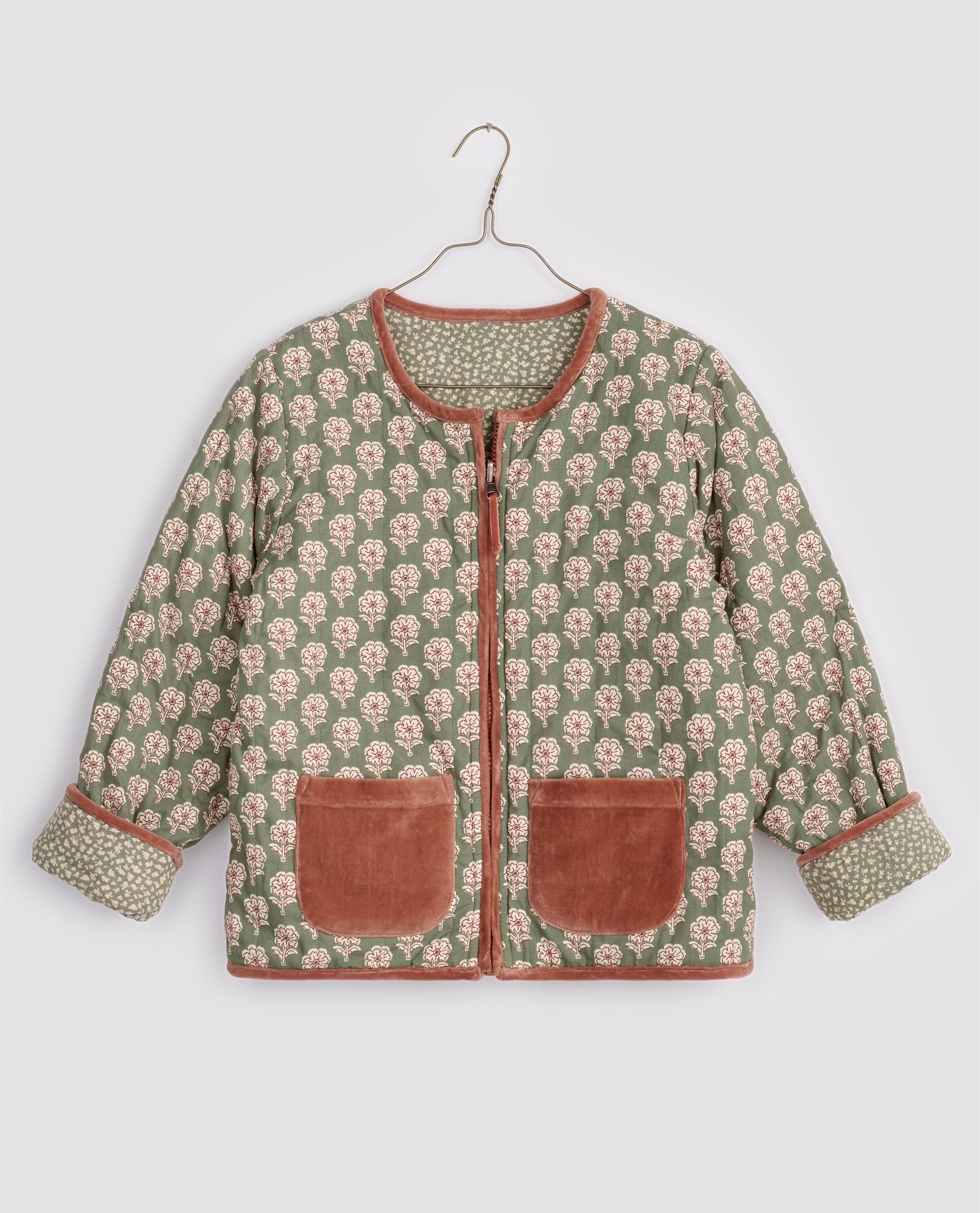【新品・未使用】Little cotton clothes　ジャケット　4-6Y Kids Little Cotton Clothes Reversible Jojo Jacket - Myrtle Floral
