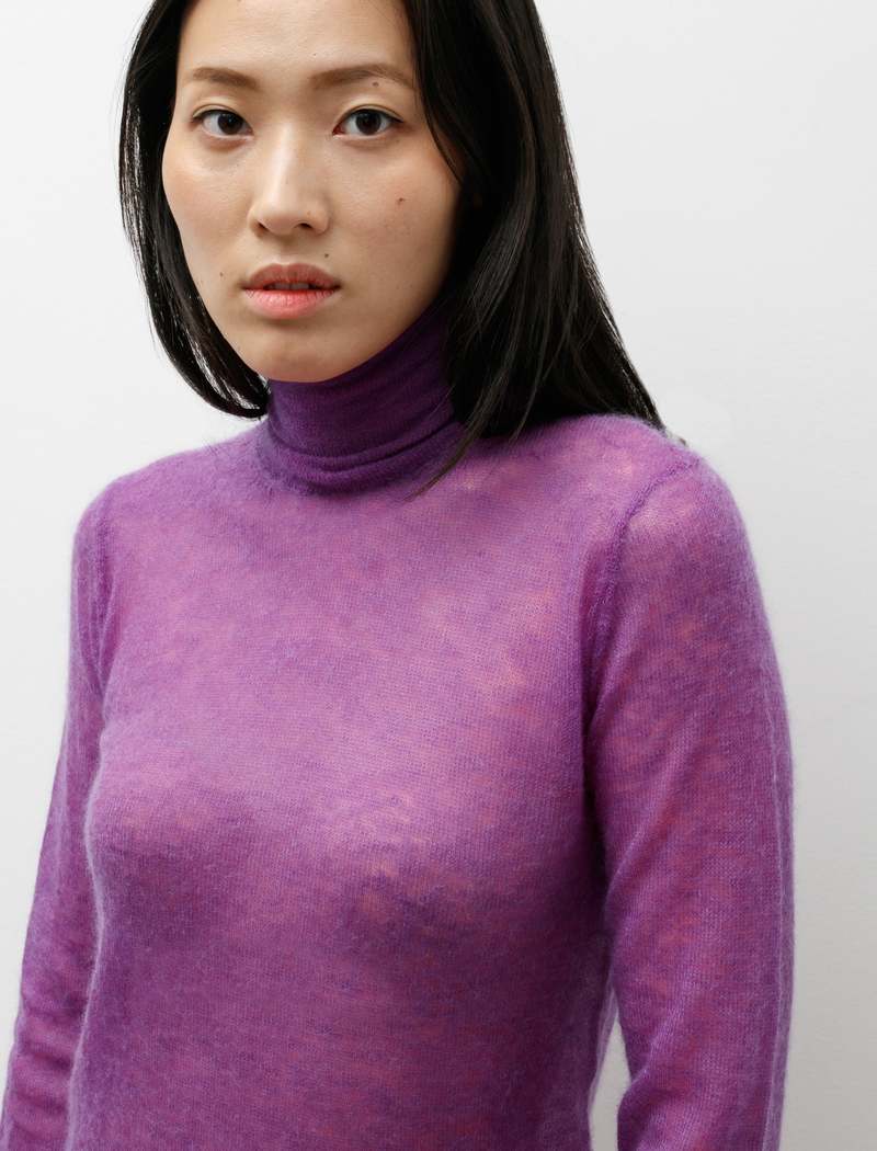 トップス AURALEE KID MOHAIR SHEER KNIT TURTLE KID MOHAIR SHEER KNIT TURTLENECK IN LIGHT BEIGE — Shop Boswell