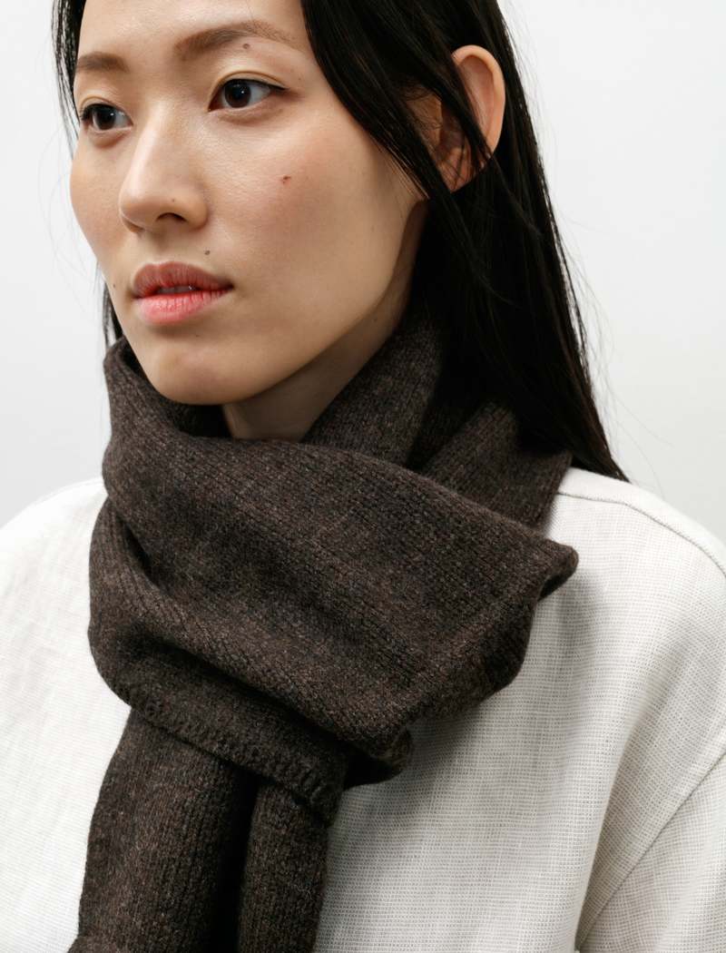 Margaret Howell Lambswool Pull Through Scarf - Cocoa | Garmentory