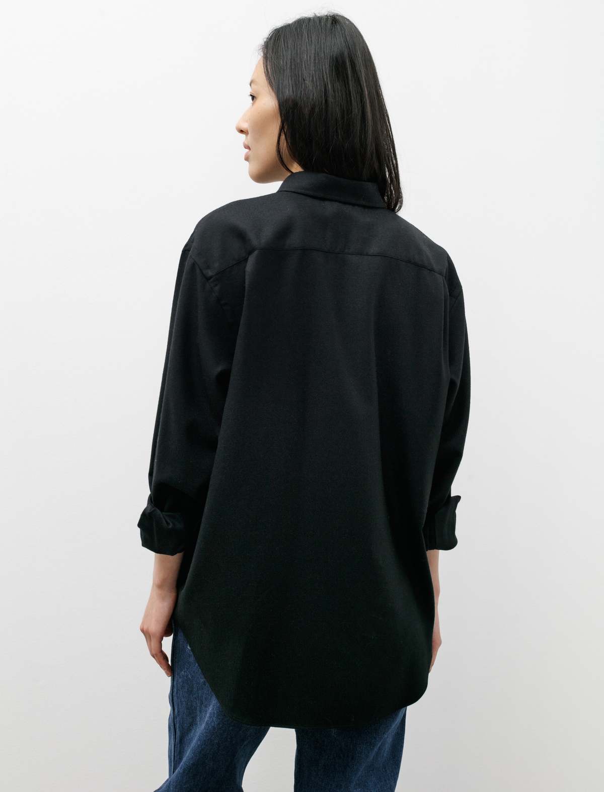 Auralee Super Light Wool Shirt - Black | Garmentory