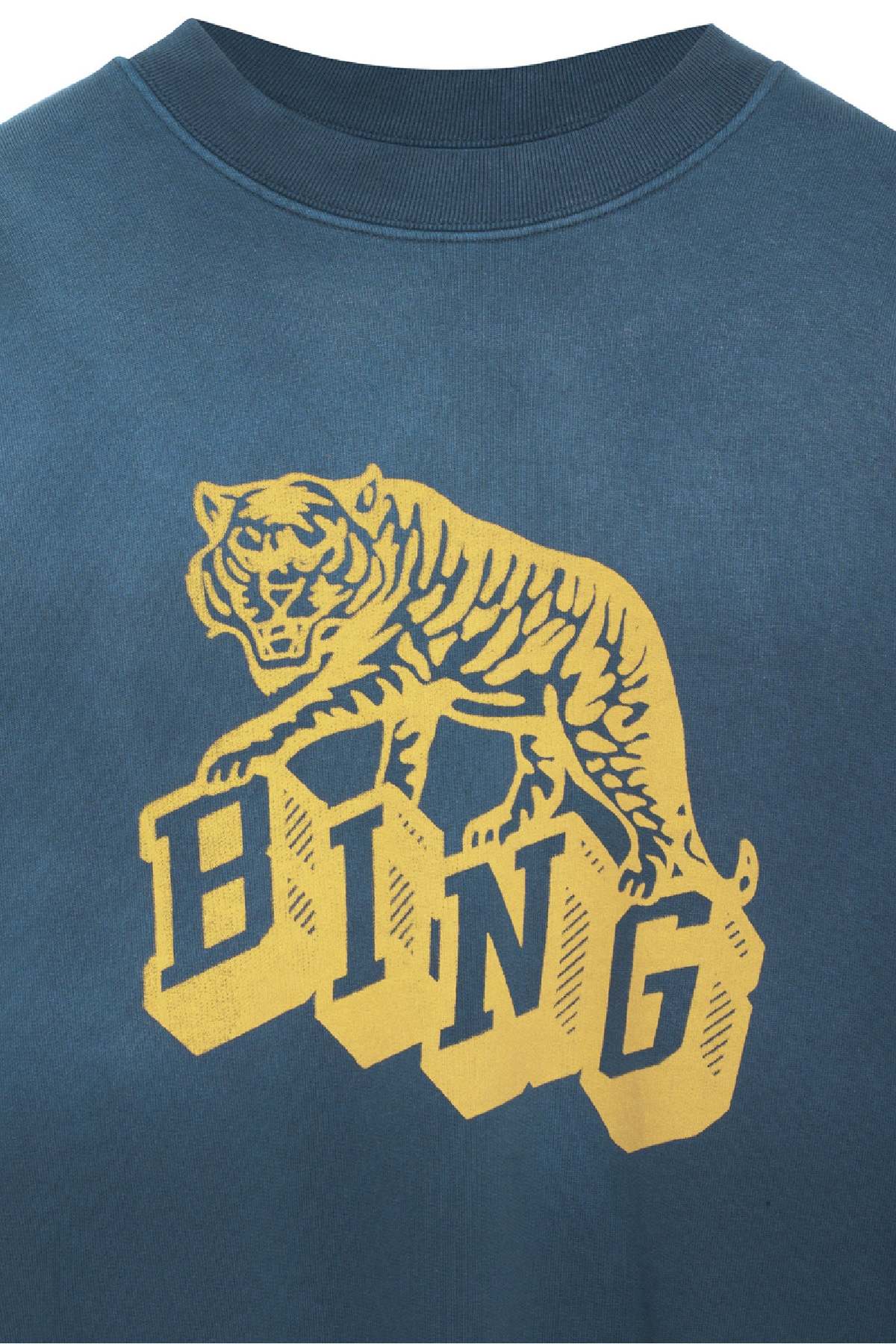 Anine Bing Harvey Retro Tiger Crew Sweatshirt - Washed Faded Navy 