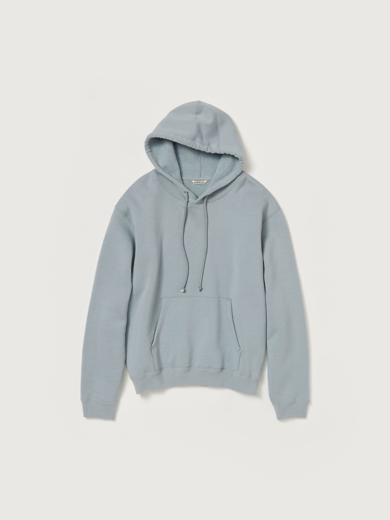 Auralee Smooth Soft Sweat Pullover Parka - Blue Grey | Garmentory