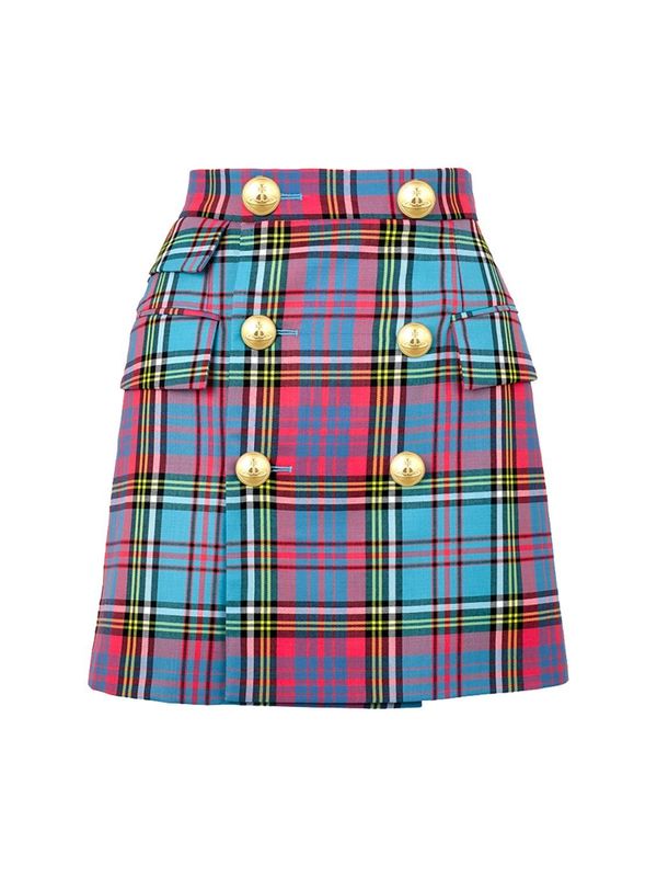 スカート VIVIENNE WESTWOOD 'Cut off skirt' skirt Multicolor Cut Off checked wool miniskirt in multicoloured - Vivienne