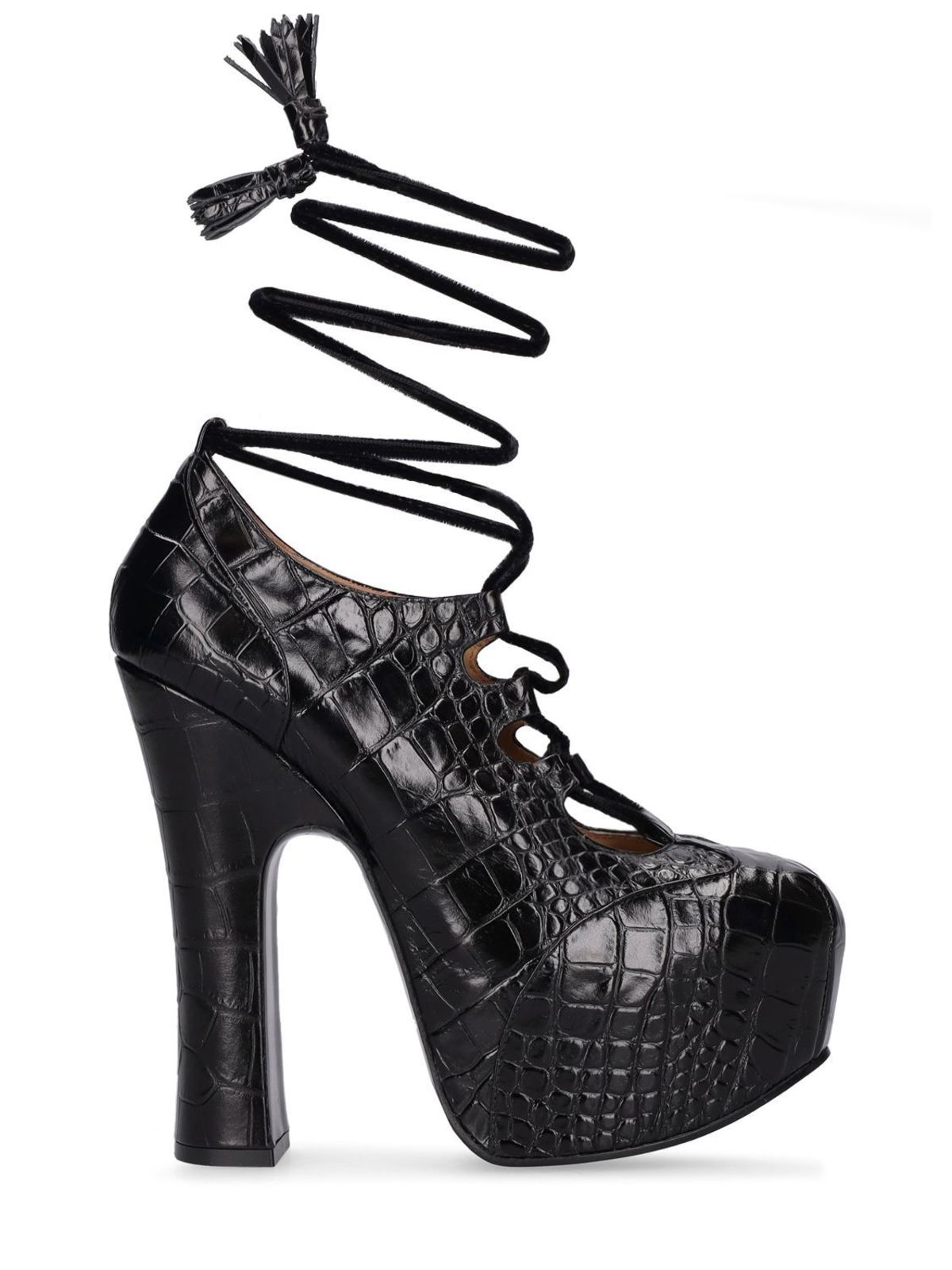 Vivienne Westwood 150mm Ghillie Croc Embossed Leather Pump