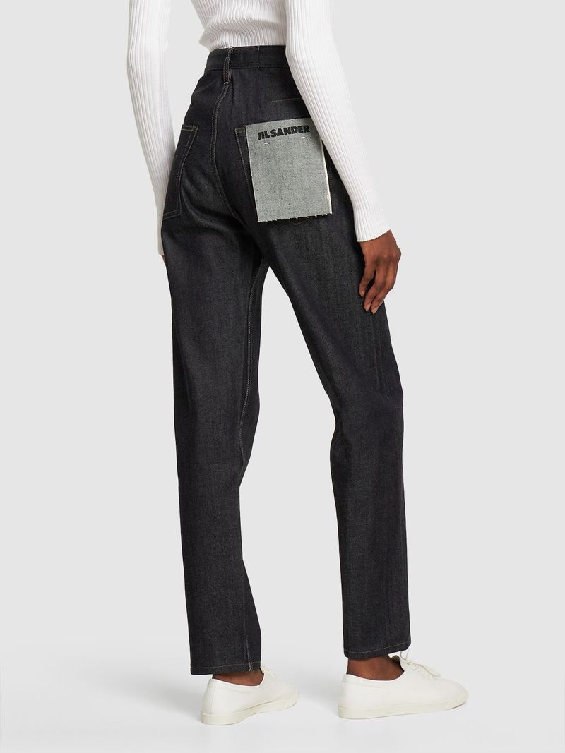 Raw Cotton Denim Straight Jeans | Garmentory JIL SANDER TWISTED 