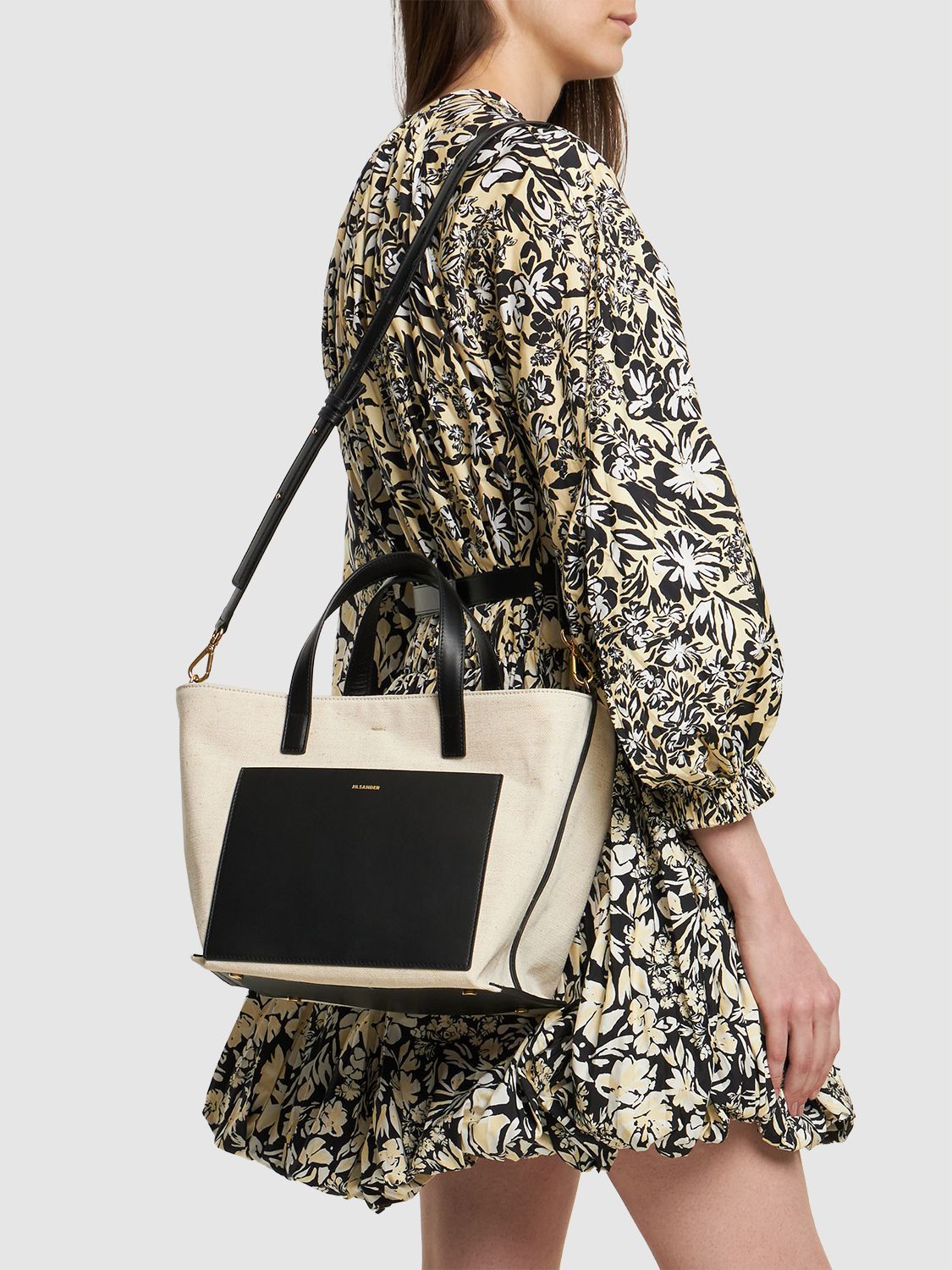 Jil Sander Small Wander Square Tote Bag Natural Garmentory