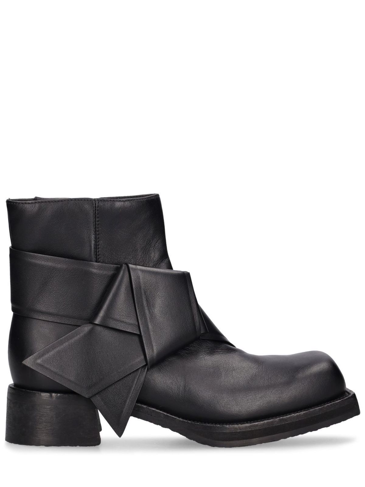 Acne Studios 40mm Leather Ankle Boots - Black | Garmentory