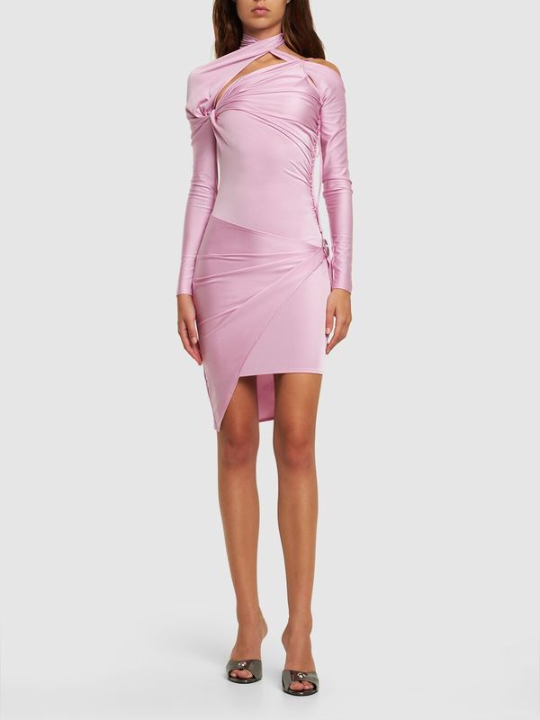 asymmetric twist mini dress STIRLING TWIST ASYMMETRIC MINI DRESS main image 0