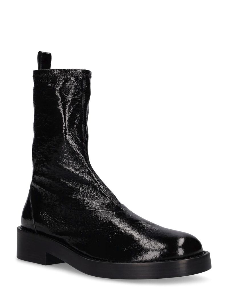 Courrèges Stretch Vinyl Tall Boots Black Garmentory
