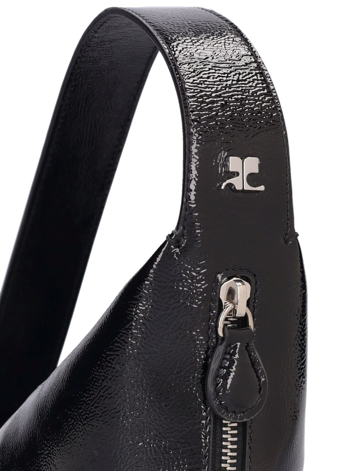 Courrèges The One Patent Leather Shoulder Bag - Black | Garmentory