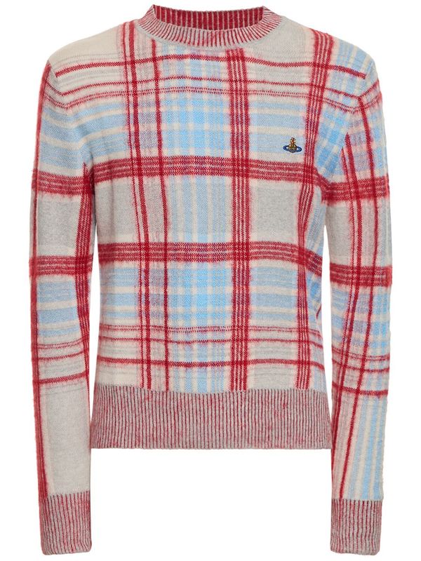 Vivienne Westwood Check Print Knit Crewneck Sweater - Multicolor
