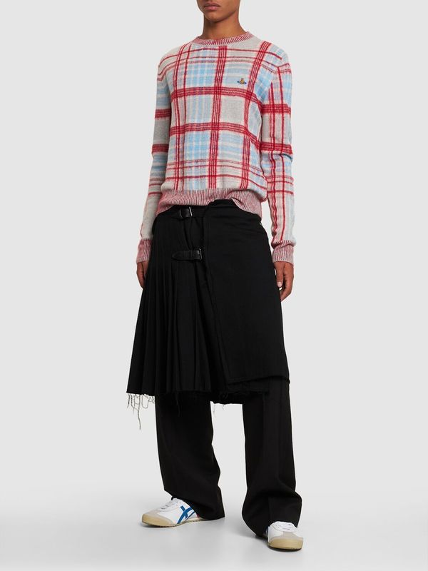 Vivienne Westwood チェック柄ニット 44 Vivienne Westwood Check Print Knit Crewneck Sweater - Multicolor