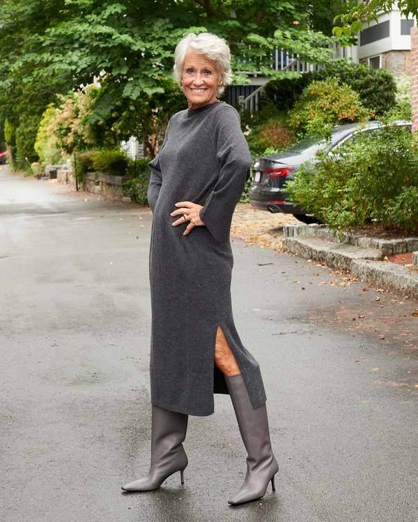 Allude Greige Dress - Charcoal | Garmentory