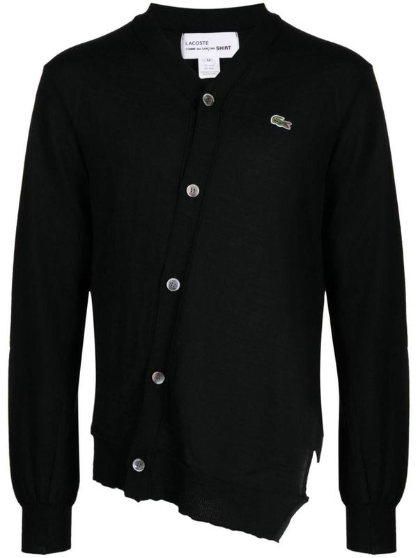 COMME des GARCONS×LACOSTE ねじれカーディガン Comme des Garçons SHIRT CDG SHIRT X LACOSTE ASYMMETRIC KNIT