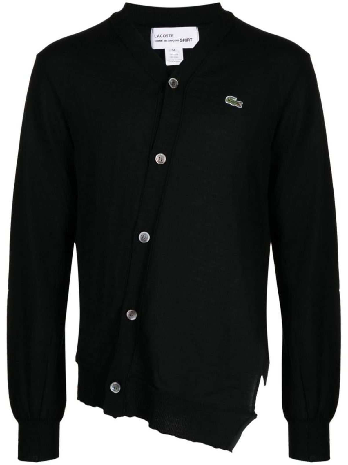 COMME des GARCONS×LACOSTE ねじれカーディガン Comme des Garçons SHIRT CDG SHIRT X LACOSTE ASYMMETRIC KNIT
