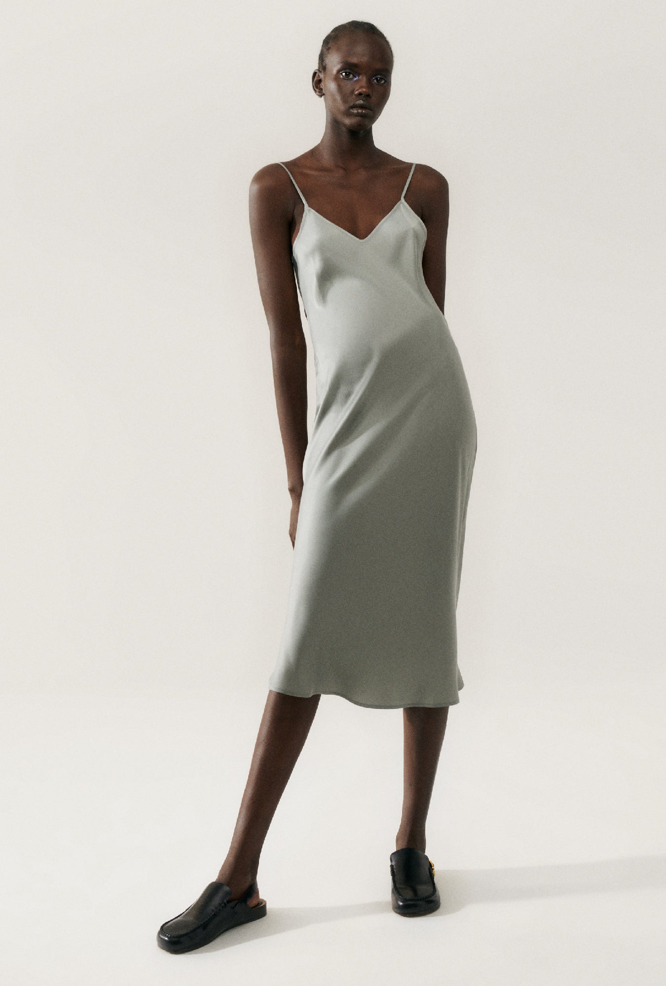 Silk Laundry 90s Slip Dress - Moon | Garmentory