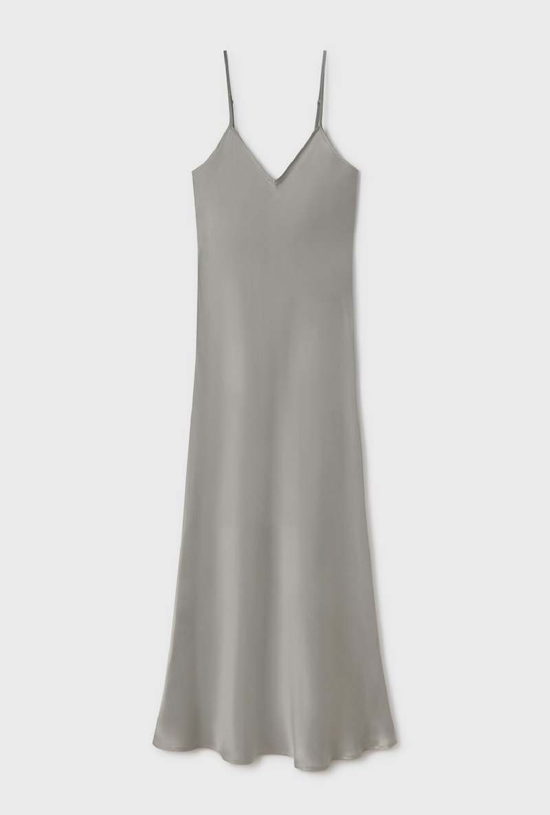 【関税込み】Silk Laundry タン 90s スリップ ミディアムドレス 90S SLIP DRESS VAN DYKE BROWN