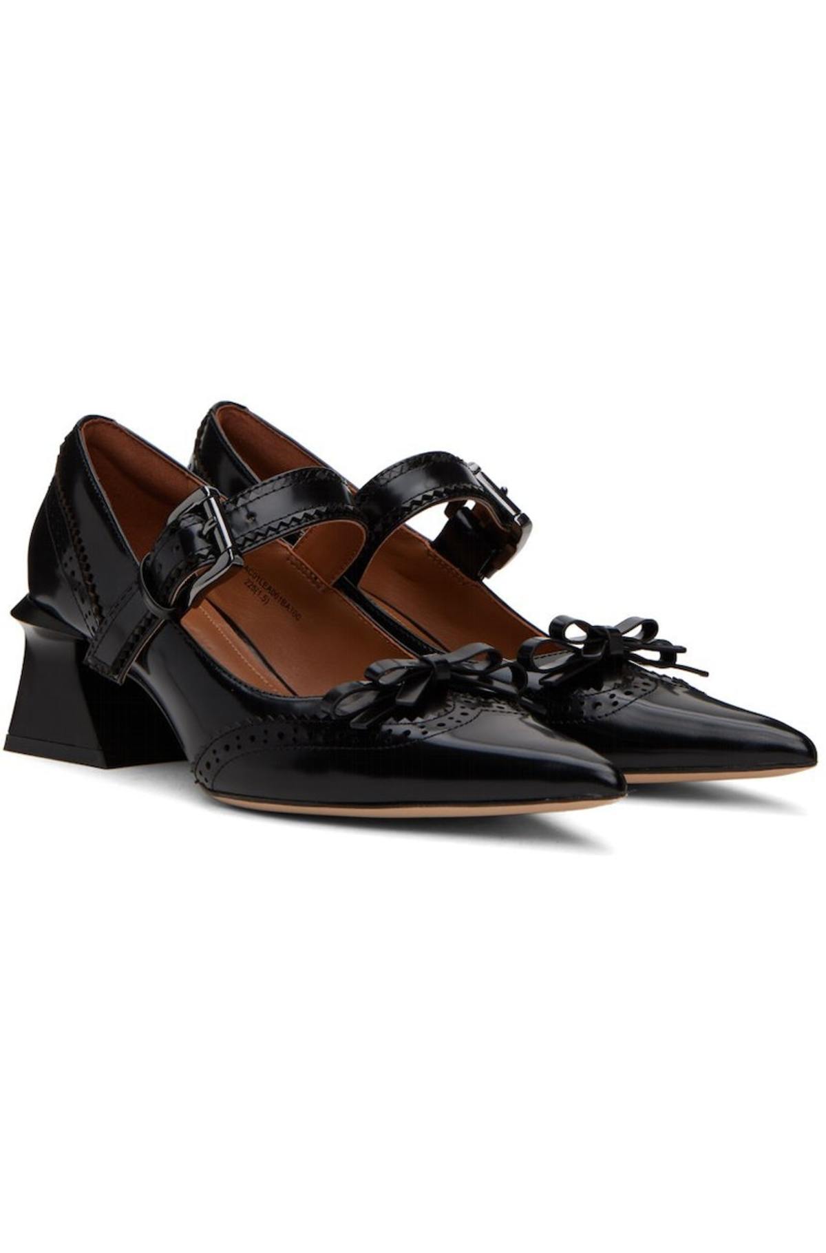Shushu/Tong Bowknot Oxford Heels - Black | Garmentory