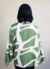 KAAREM  Annato Long Sleeve Button-Up Collar Shirt Unisex Green La Gang Leaf Print - Multi - Thumbnail 4