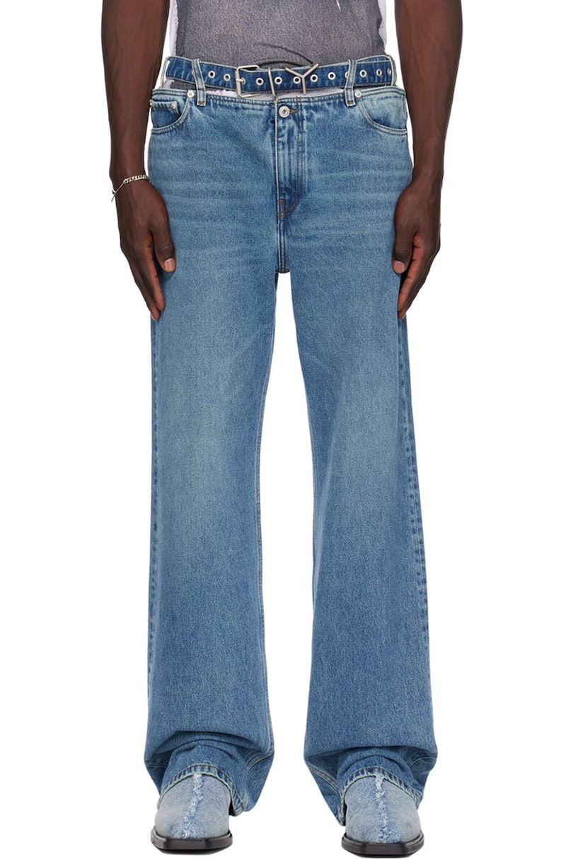 Y/Project Blue Y-Belt Jeans | Garmentory