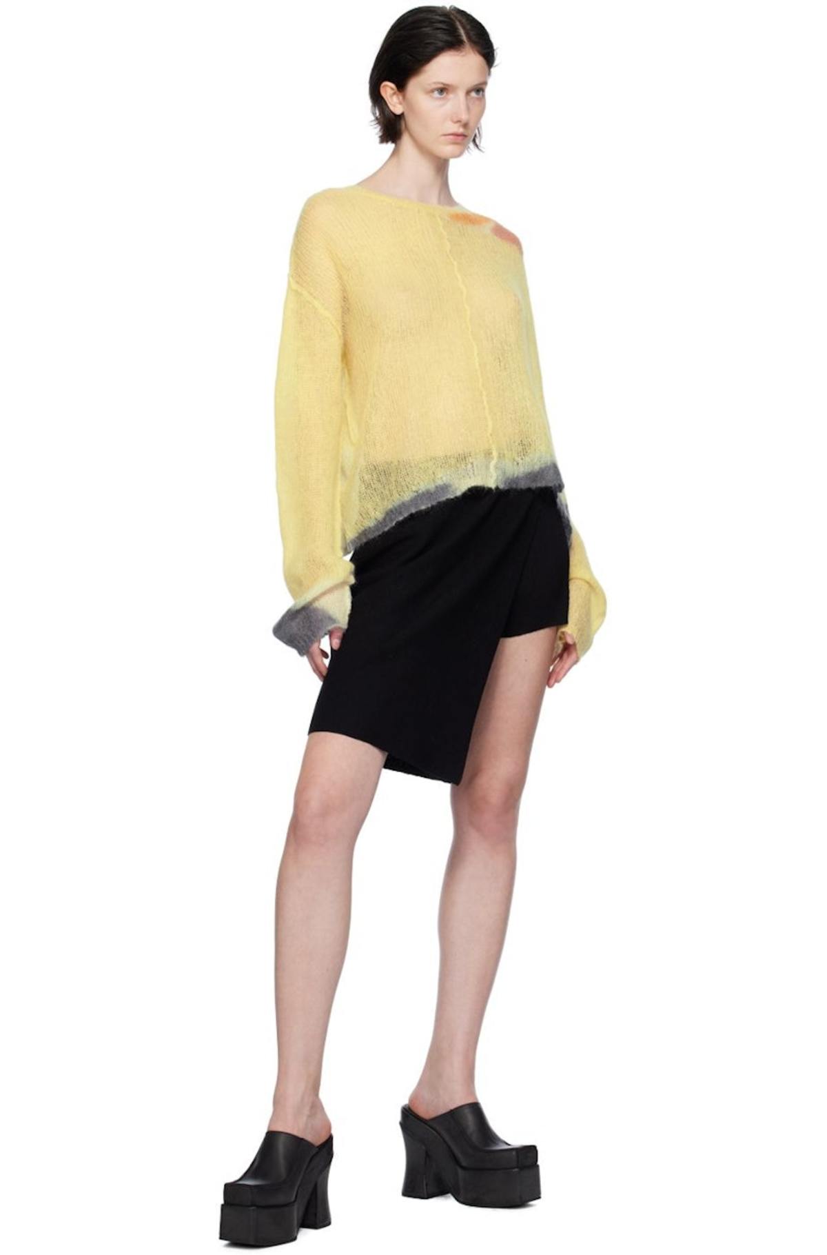 Eckhaus Latta｜Composition Sweater ECKHAUS LATTA Composition Sweater - Sand | Garmentory
