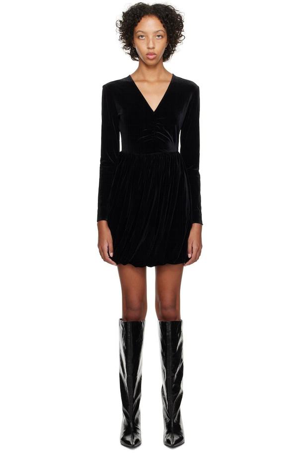 black viking wedding dress Metallic Knit Long Sleeve Dress