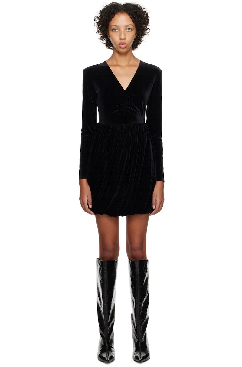 GANNI Black Balloon Minidress | Garmentory GANNI Black Balloon Minidress | Garmentory