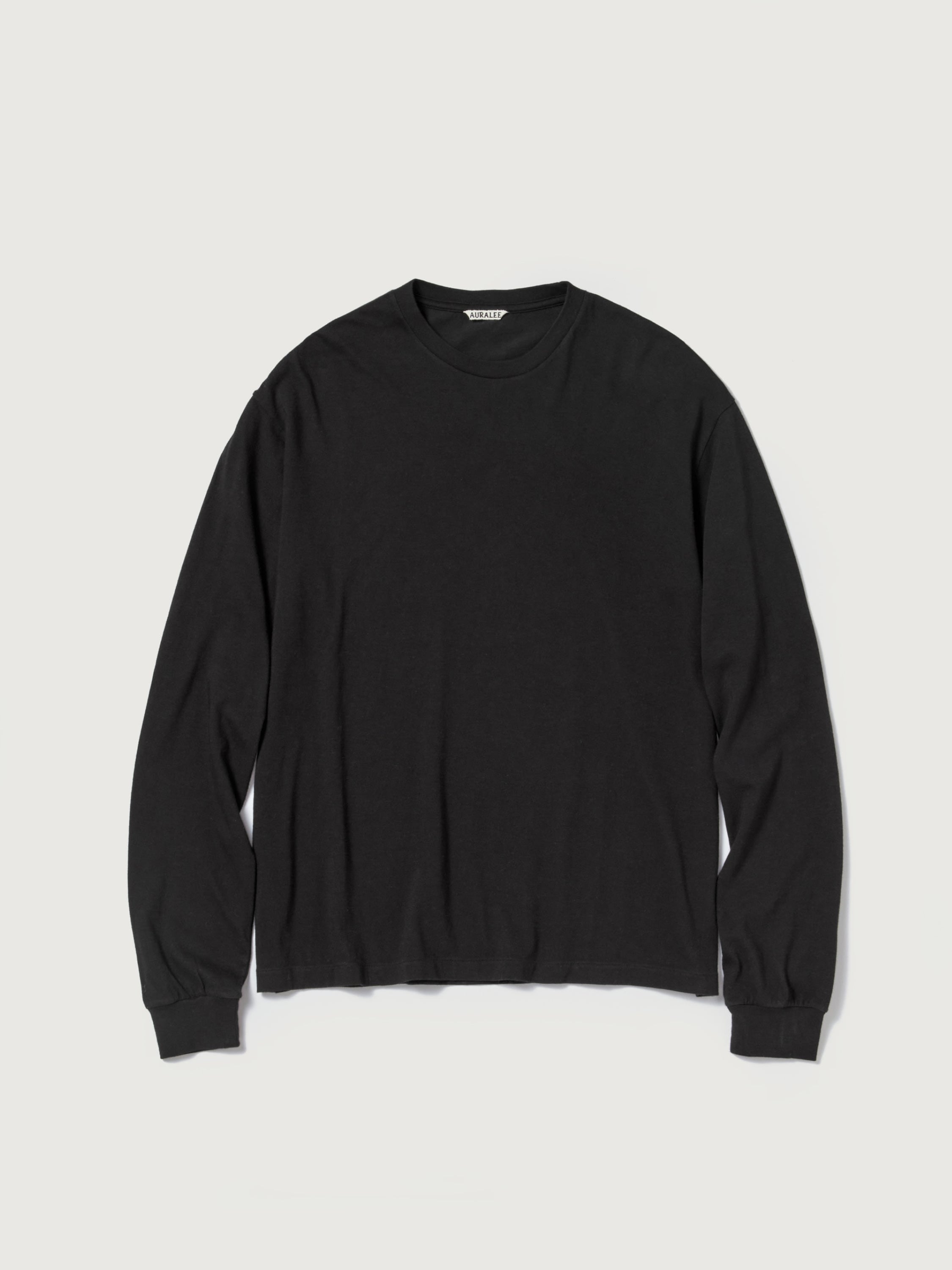 Auralee Seamless L/S T-Shirt - Black | Garmentory