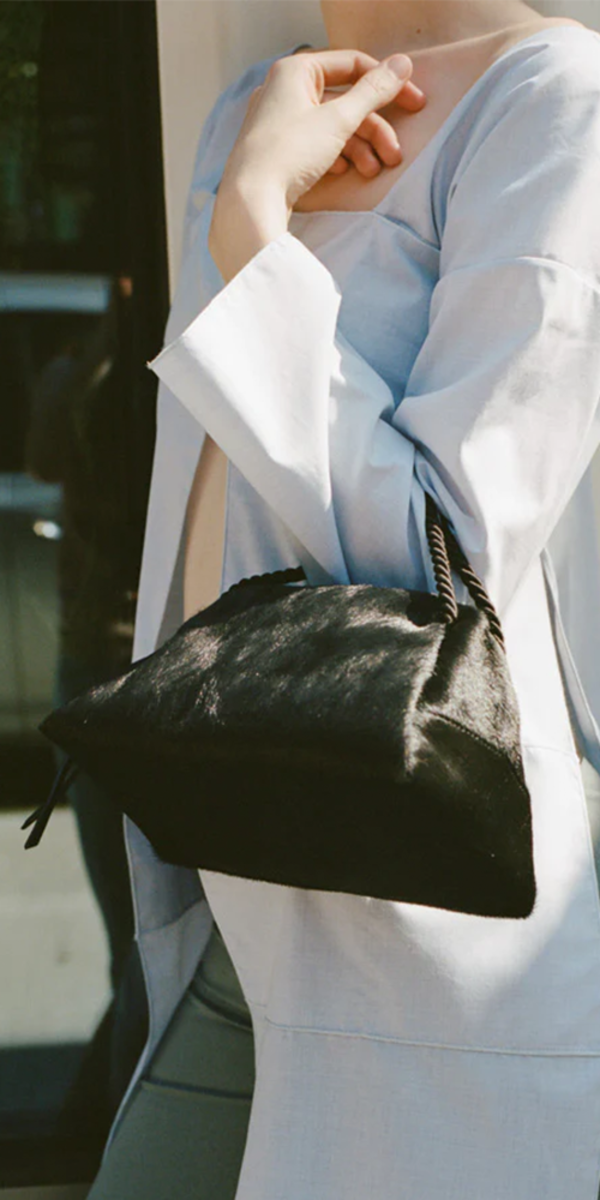 Maryam Nassir Zadeh Sun Purse - Black Pony | Garmentory
