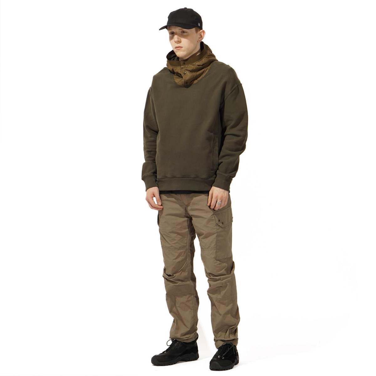 Tシャツ・カットソー Ten-C Garment Dyed Cotton Jersey Pocket Hood Military Green OU1620998_022924140313.jpg