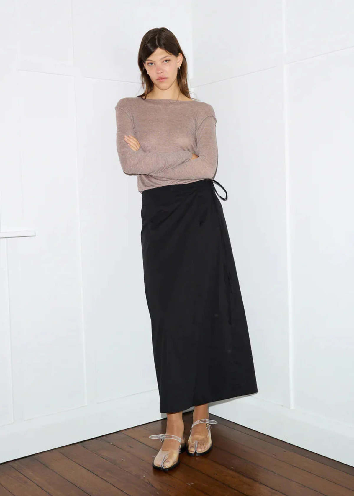 Deiji Studios Cotton Wrap Skirt | Garmentory