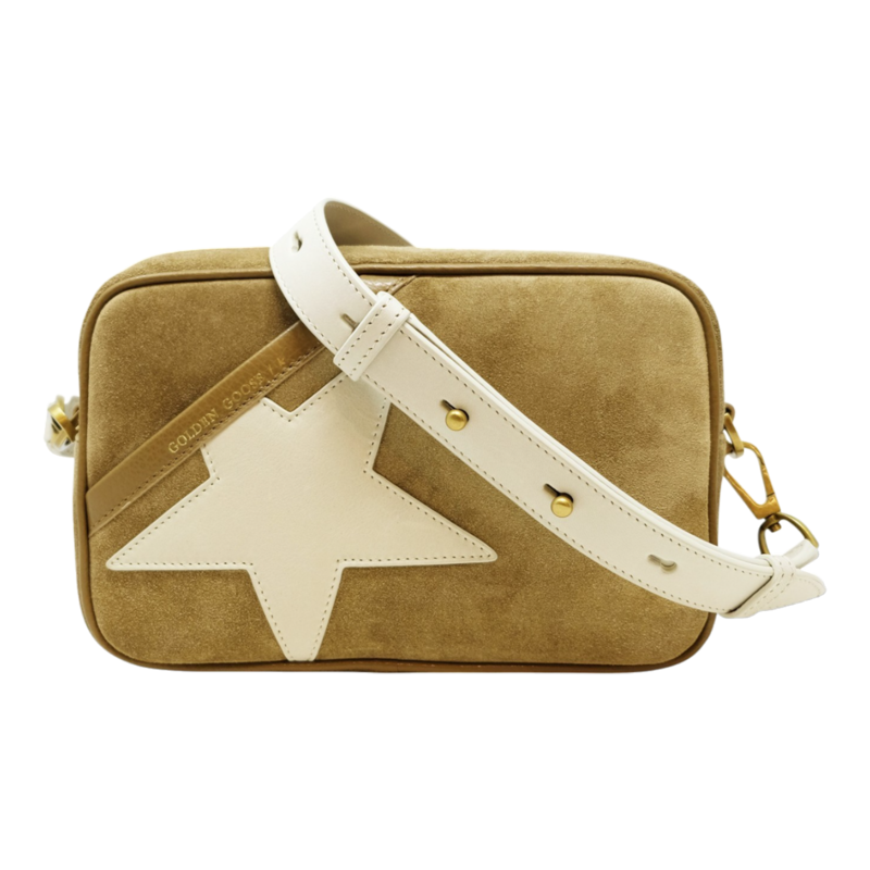 Golden Goose Star Bag Large Shoulder Strap Suede Body and Polished 
