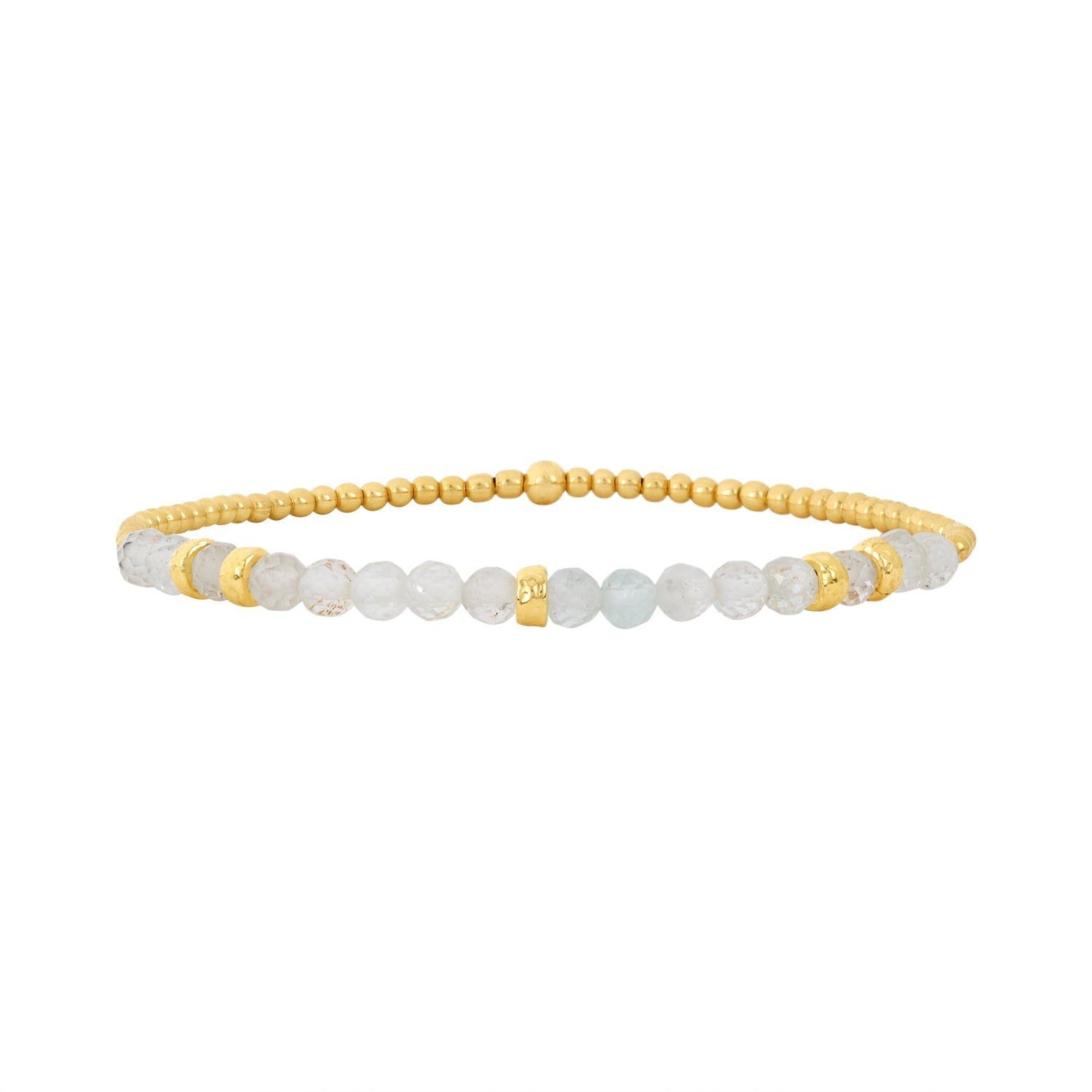Karen Lazar April Topaz and Rondelle Bracelet 14k Yellow Gold