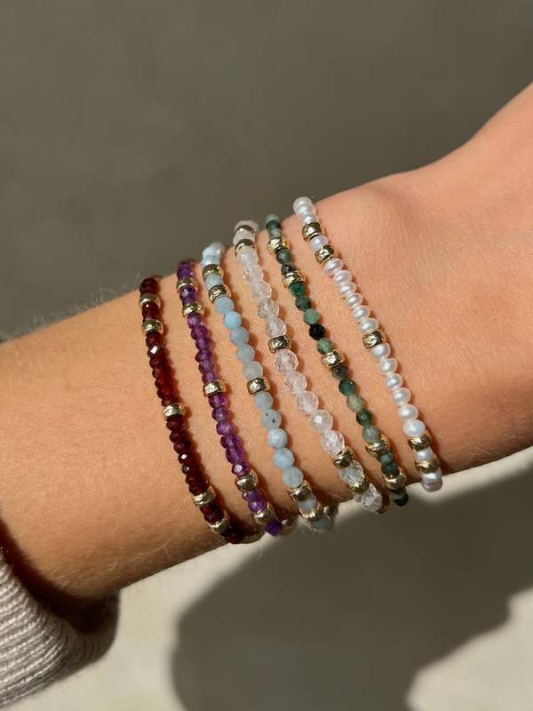 Karen Lazar April Topaz and Rondelle Bracelet 14k Yellow Gold