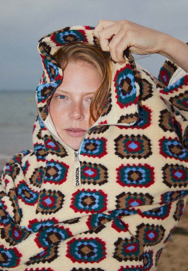 DAMSON MADDER Ellis Borg Sweater - Granny Squares | Garmentory