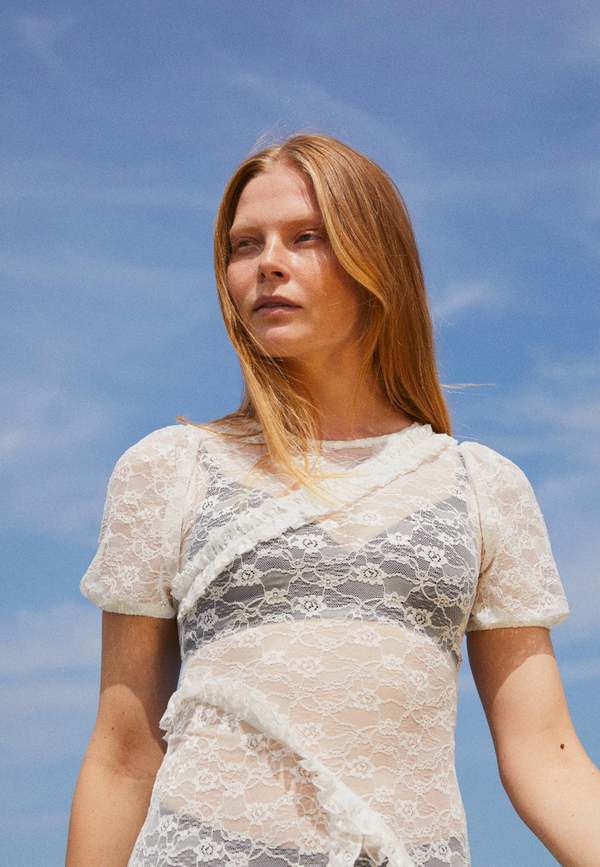 lace jackets for wedding dresses Long Sleeve Silk White Lace Jacket 14 / Silk White main image 0
