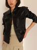 all row Faux Leather Moto Jacket - Black - Thumbnail 2