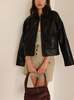 all row Faux Leather Moto Jacket - Black - Thumbnail 7