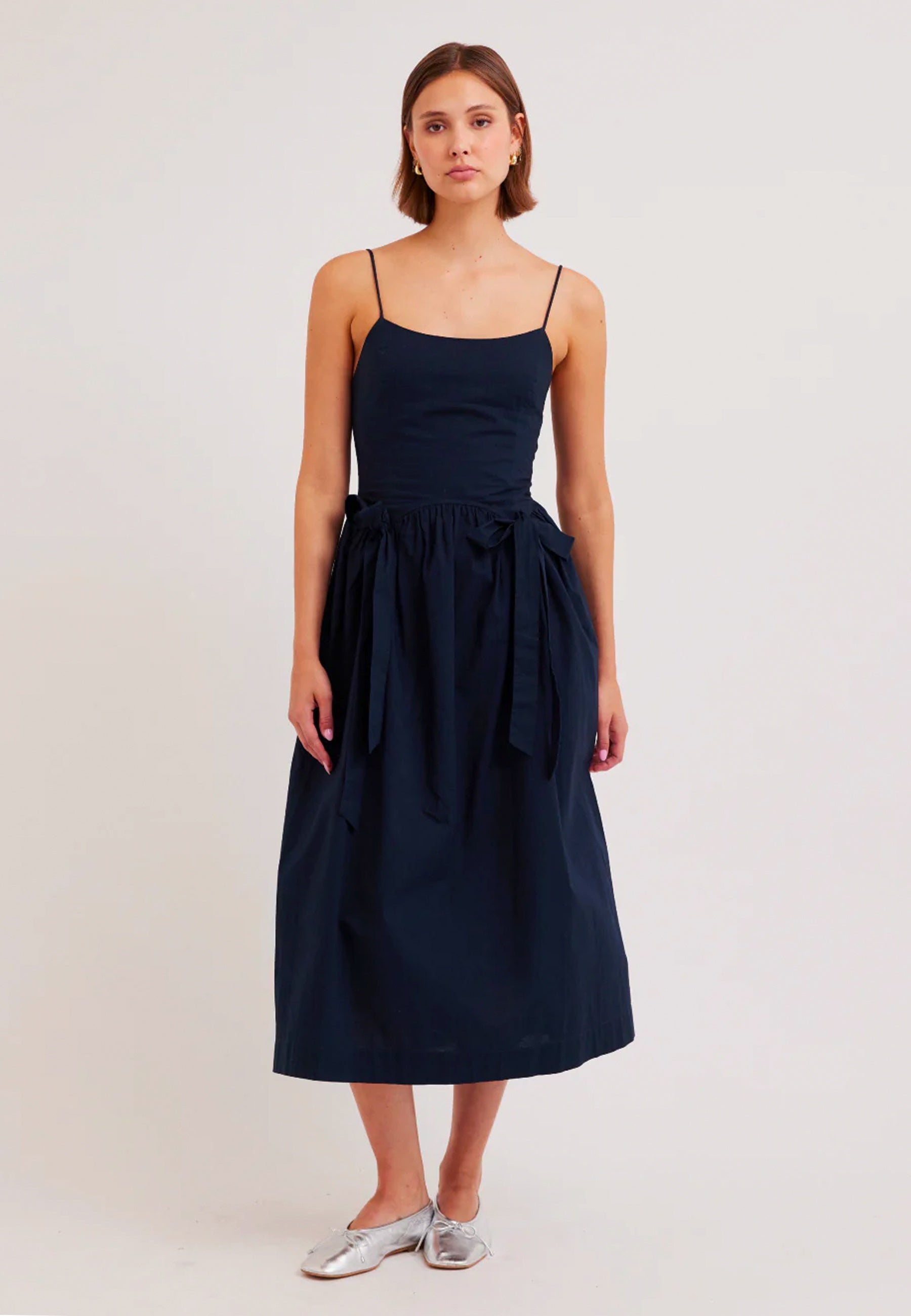 damson madder penelope apron midi dress Damson Madder Penelope Apron Midi Dress