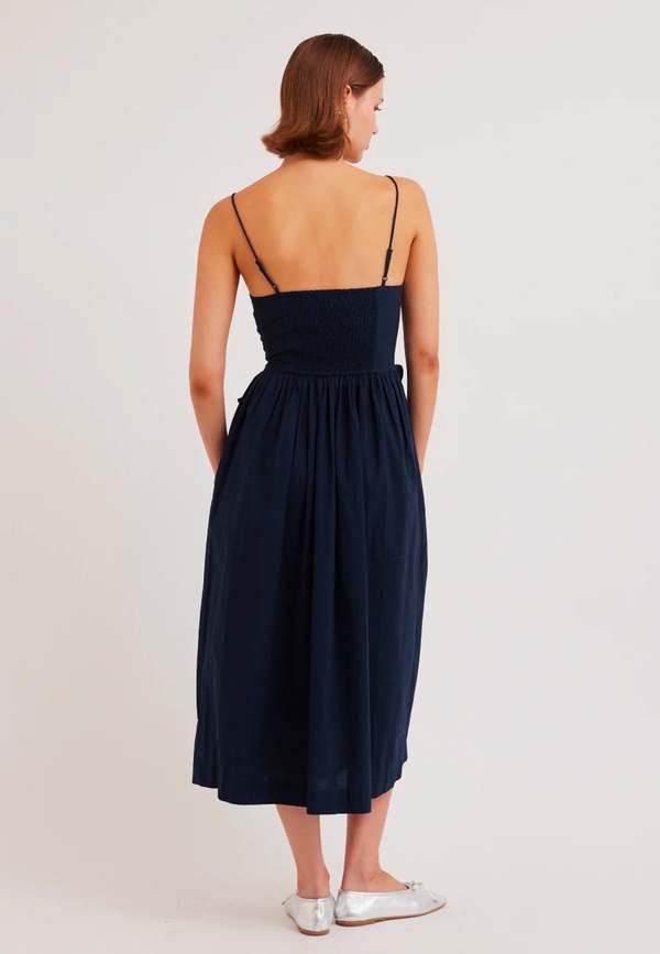 damson madder penelope midi dress Penelope Bow Midi Dress