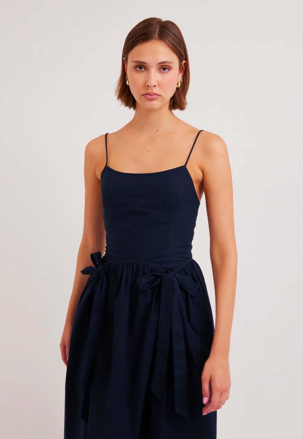 structured a line midi dress Built-In Shapewear A-Line Midi Dress | Tummy Control
