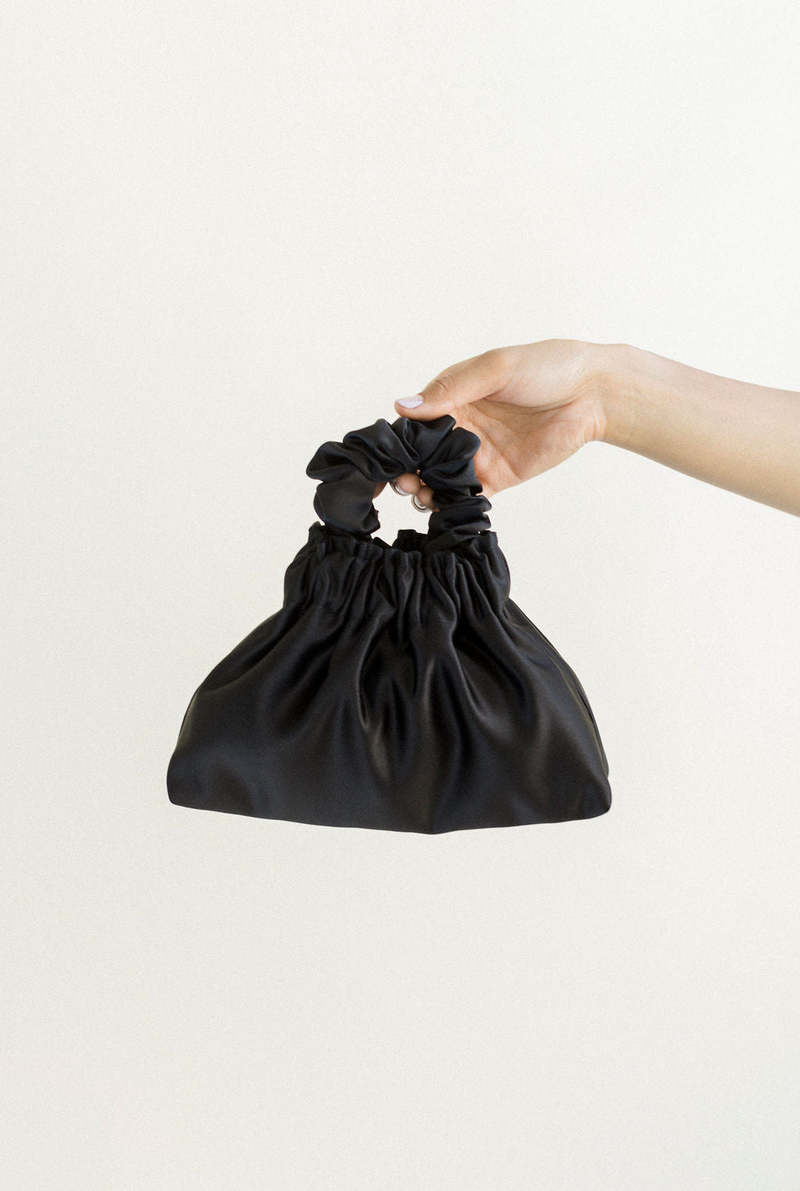 カナダにてハンドメイド【Bronze Age】Halo Satin Scrunchie Bag A Bronze Age Halo Mini Satin Bag, Scrunchie Evening Purse