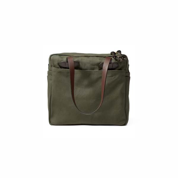 Filson Tote Bag with Zipper Otter Green Garmentory