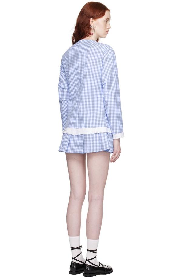 Shushu/Tong Blue Gingham Minidress