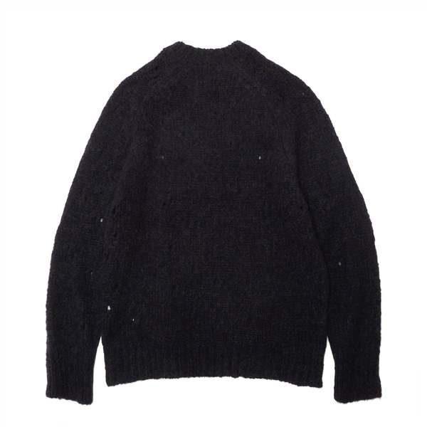 Our Legacy Fuzzy Mohpaca Needle Drop Raglan - Navy | Garmentory