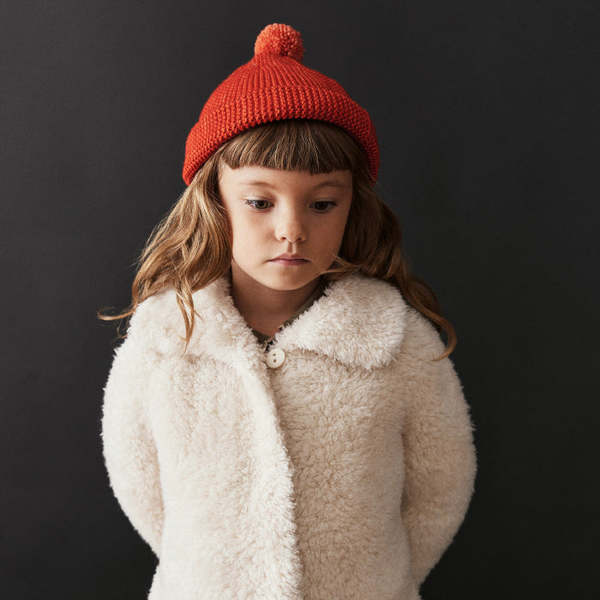 Kids Misha & Puff Garter Hat - Red Flame | Garmentory