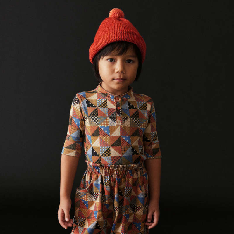 misha&puff■Garter Hat■Red Flame■2-4y Kids Misha & Puff Garter Hat - Red Flame | Garmentory