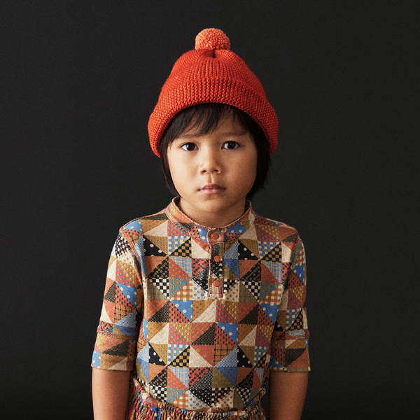 Kids Misha & Puff Garter Hat - Red Flame | Garmentory